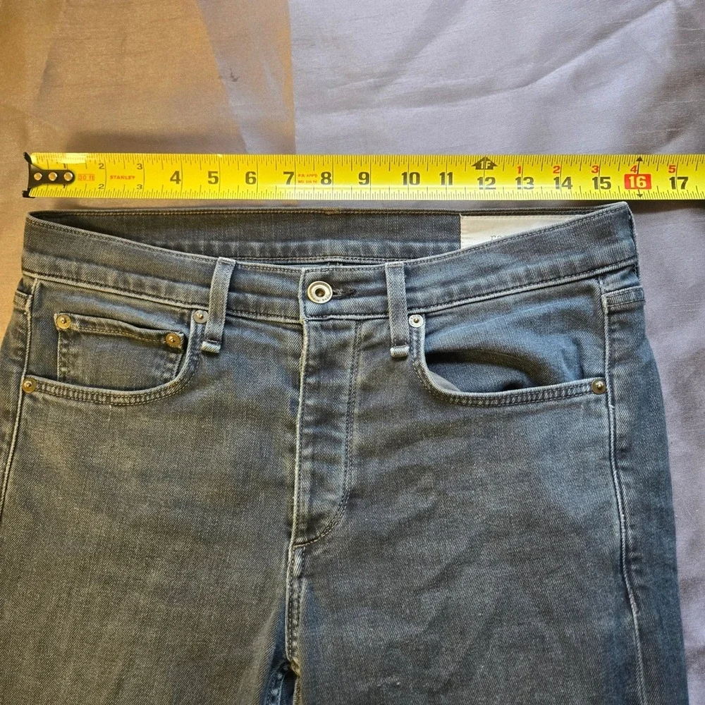 Rag & Bone Mens Extra Slim Fit 1 Jeans Minna Faded Black‎ M1224K610MIN Size 31